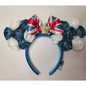 Disney Union Jack Crown Floral Minnie‎ Mouse Ear Headband